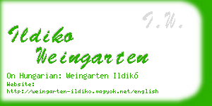 ildiko weingarten business card